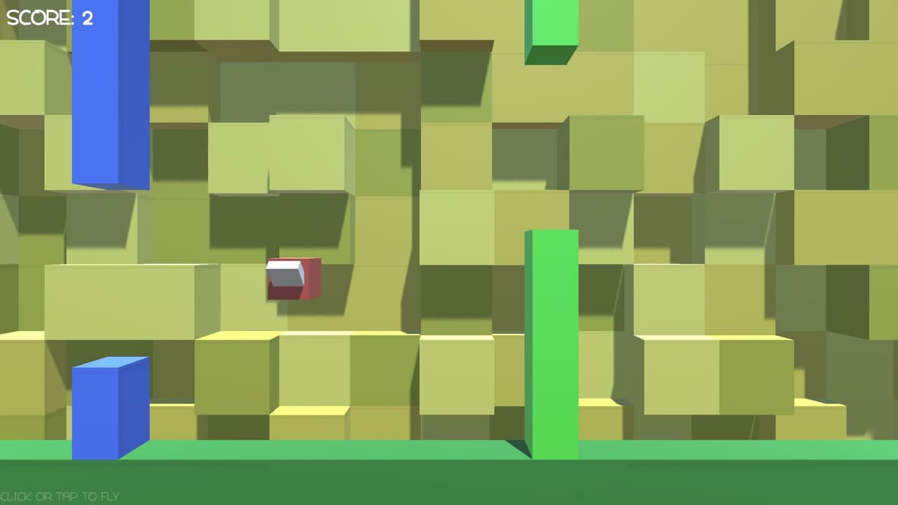 Flappy Cube (Jimmy Vegas Game Studios) screenshot 2