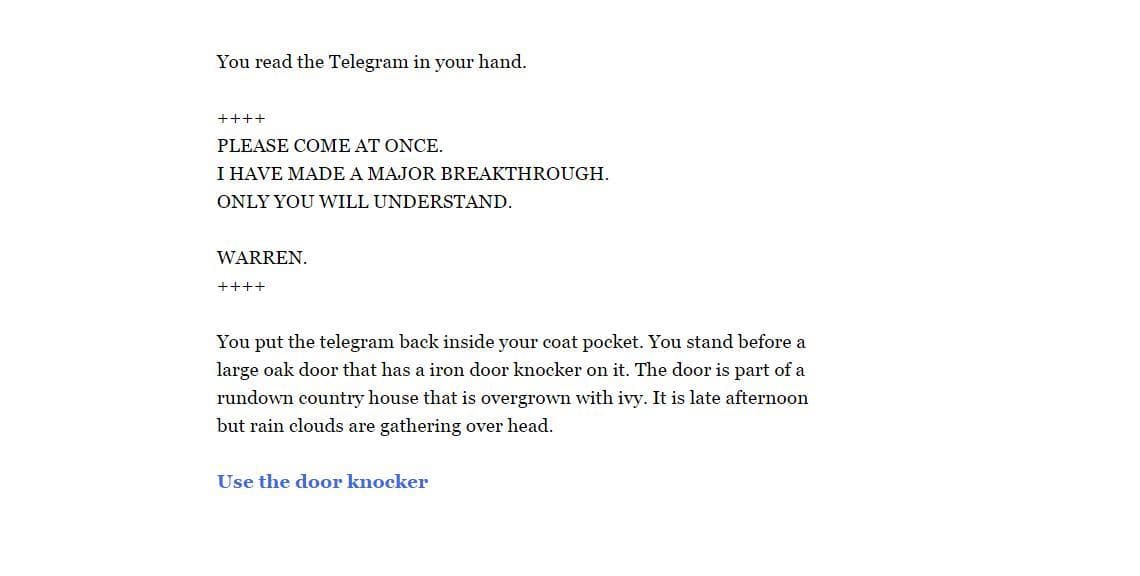 A Telegram from Warren