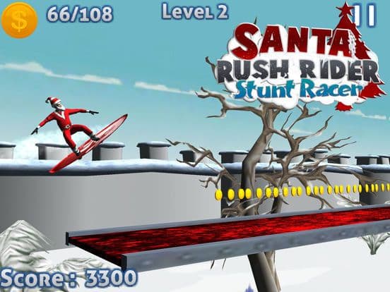 Santa Rush Rider - Stunt Race screenshot 4