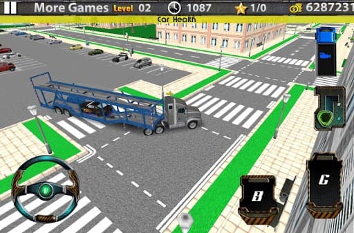 3D Car transport trailer truck screenshot 5