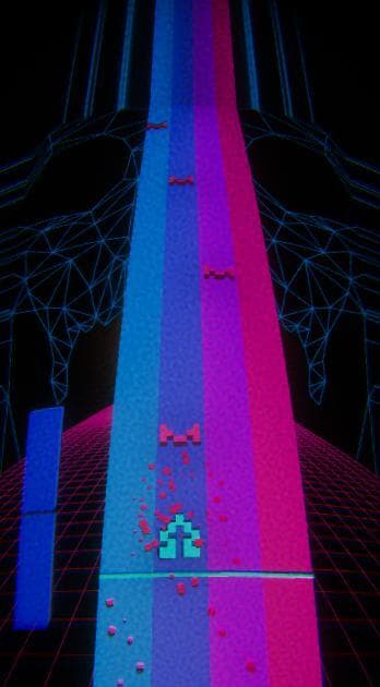 Neonwave space game feel prototype screenshot 3