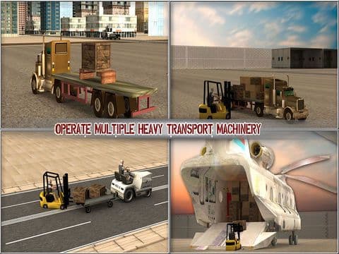 Real car transporter cargo helicopter simulator screenshot 2