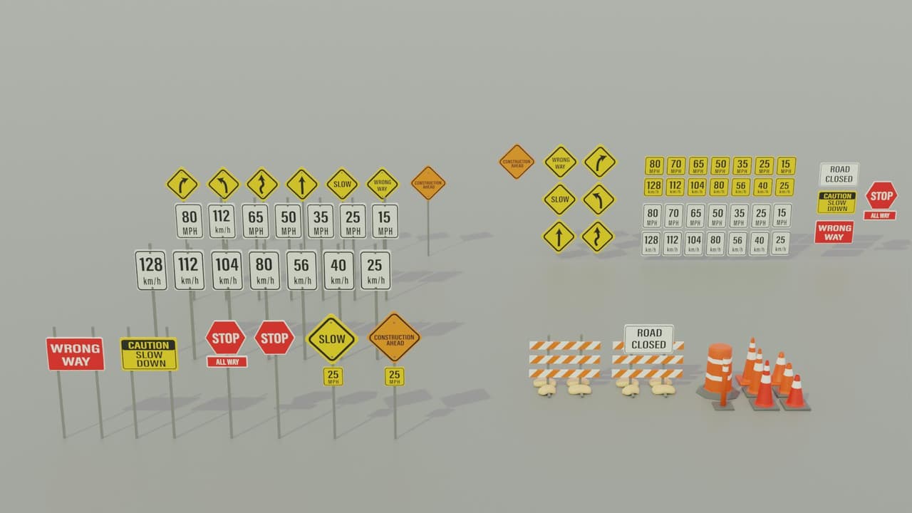 Low Poly traffic asset pack! screenshot 2