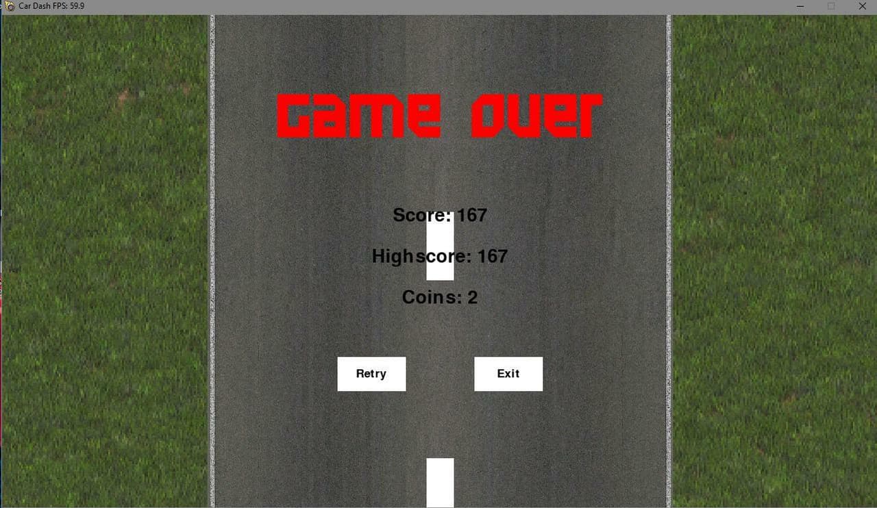 Car Dash - PyGame Creation screenshot 3