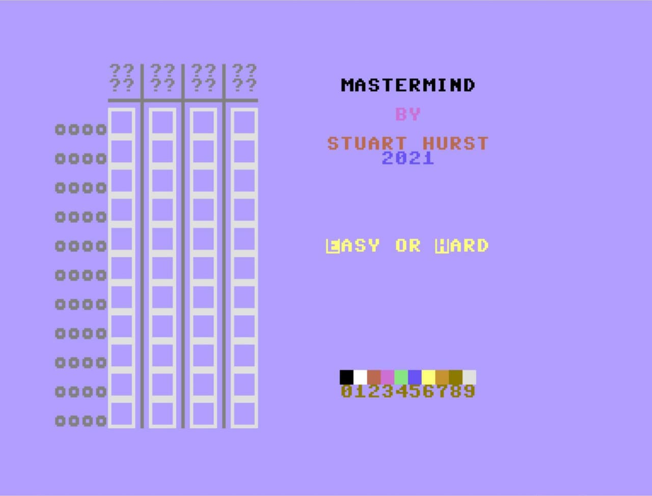 Mastermind (from the 1980s)