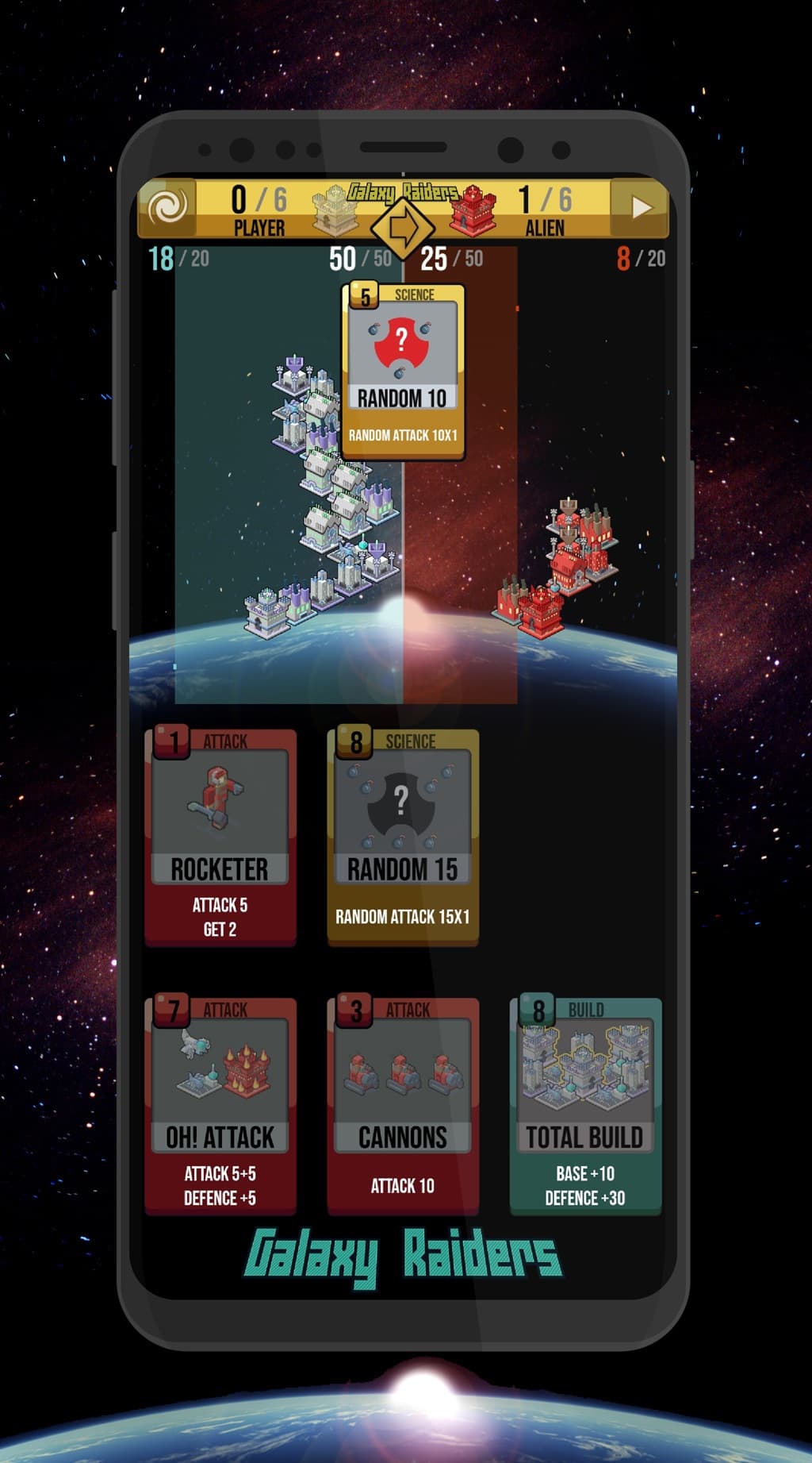 Galaxy Raiders Cards - offline space card game screenshot 4