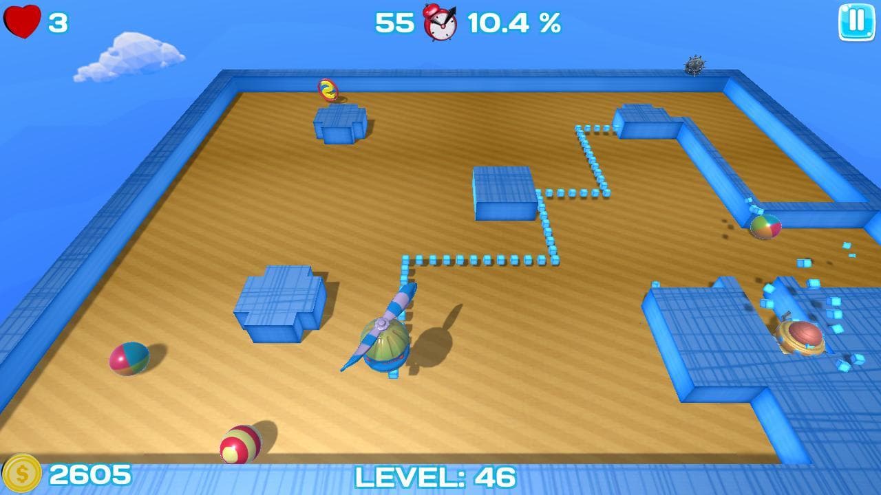 Nova Xonix 3D WebGL Online