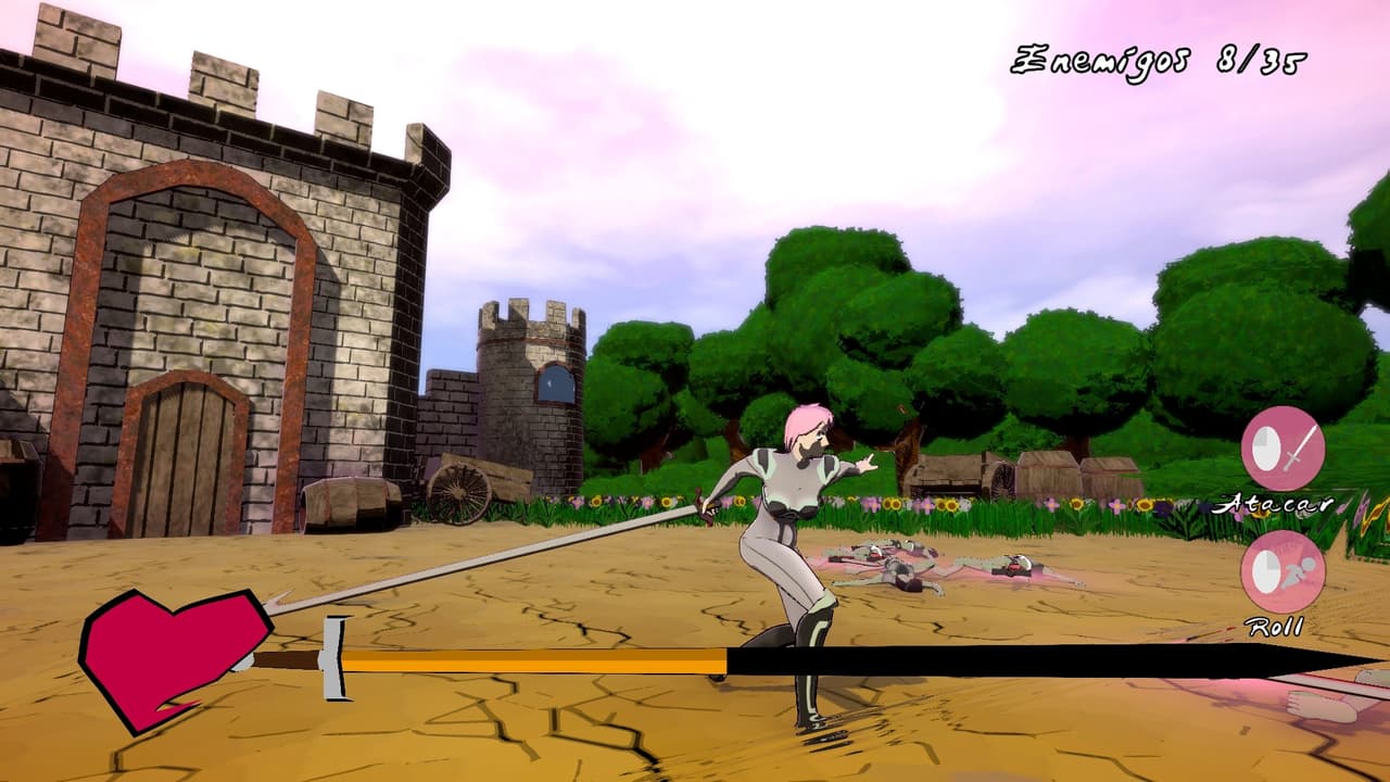 La guerrera que tenia la maldición de que su espada se hacia demasiada larga screenshot 5