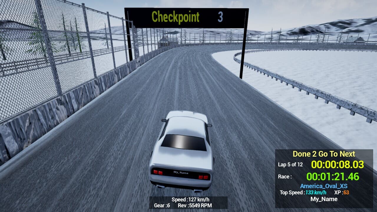 1980s90s Style - Retro Track Car Racer screenshot 4