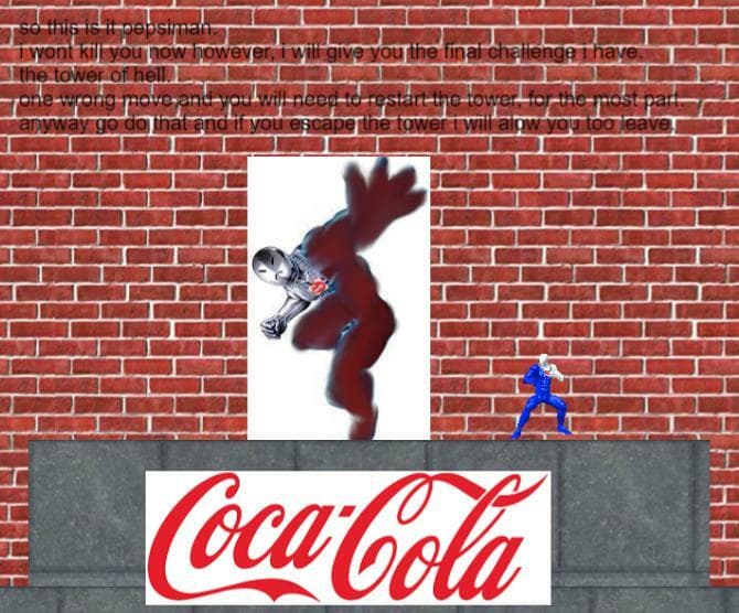 Pepsi-Man. escape from the coke factory.