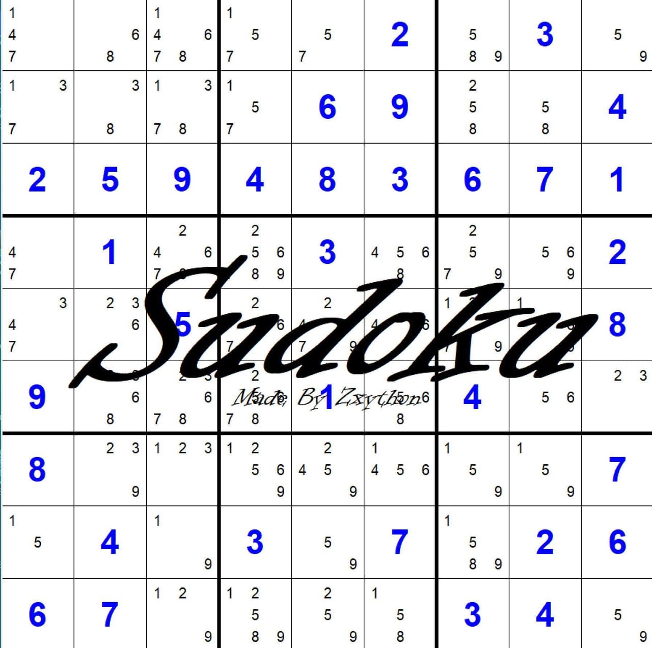 Sudoku (itch) (Zxython) screenshot 2