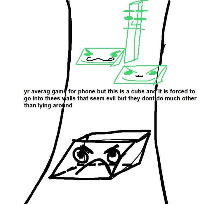your average mobile game with cubes