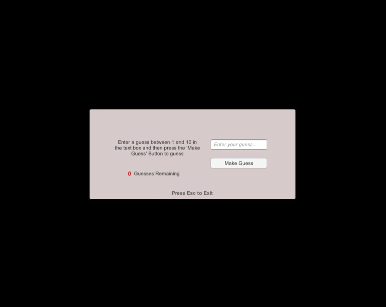 Guessing Game Sketch 01 screenshot 2