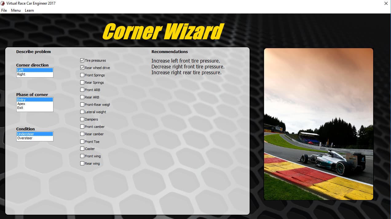 Virtual Race Car Engineer 2017 screenshot 5