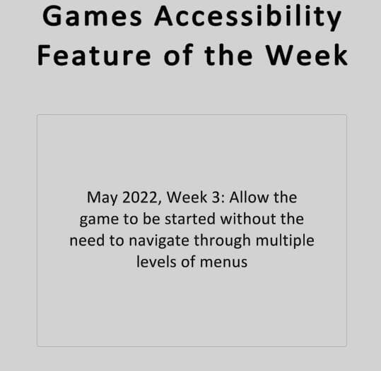 Accessibility Feature of the Week