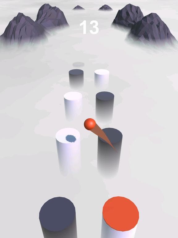 Ball Hop 3D - Through Clouds screenshot 2