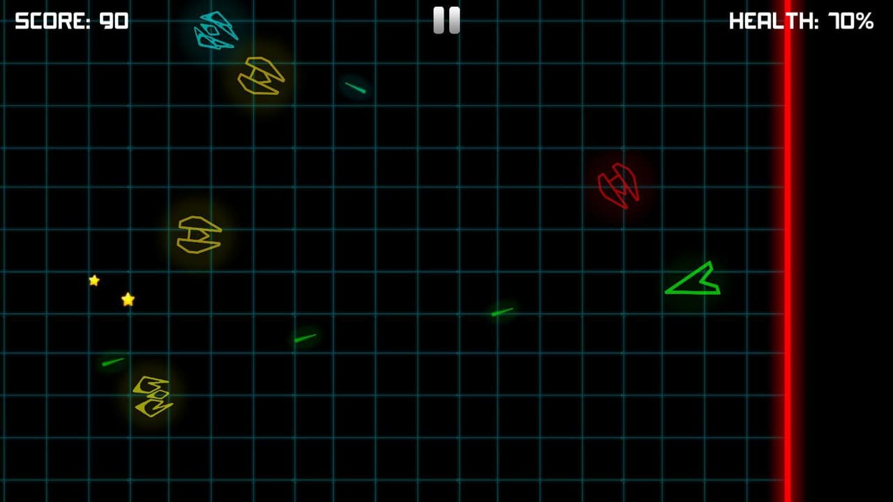 Neon Space Fighter - shooting asteroids and spaceships screenshot 5