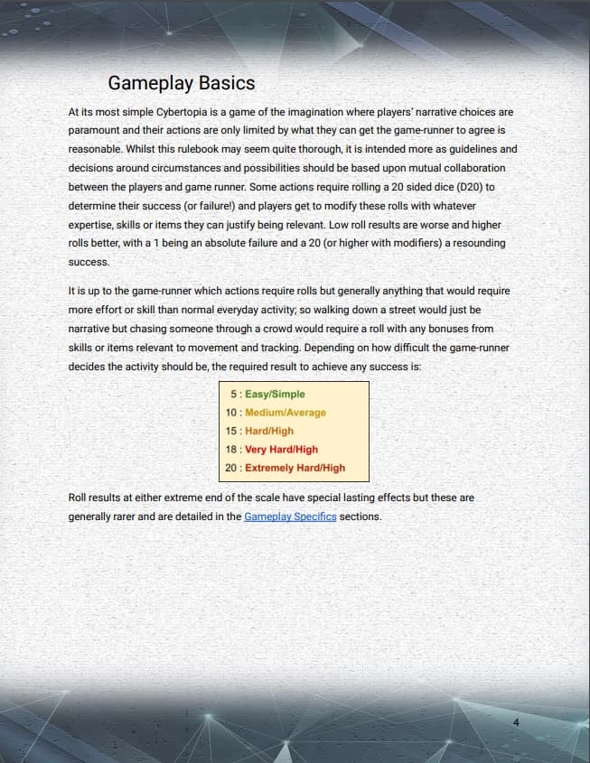 Cybertopia TTRPG - Rulebook screenshot 5