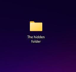 The Hidden Folder