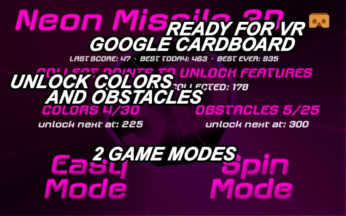 Neon Missile 3D screenshot 2