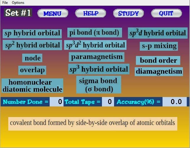 Chem-Words 5: Advanced Bonding Theories screenshot 3