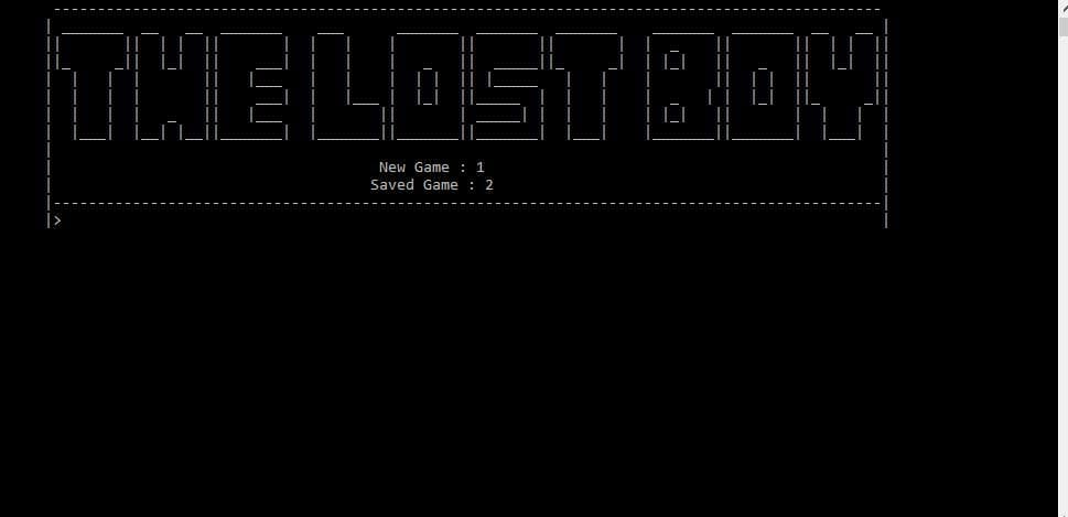 Lost BoyV1.2(Text Adventure)