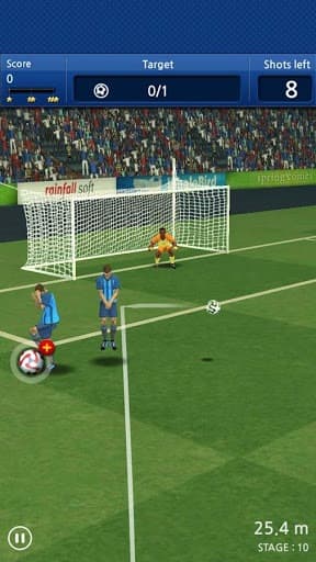 Finger soccer: Football kick