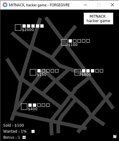 MITNACK, hacker game - FORGEGIVRE screenshot 4