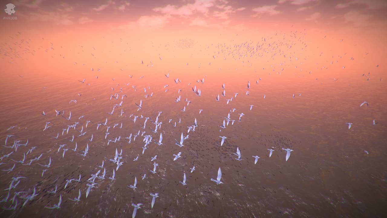 #NVJOB Simple Boids v1.1 Techno Demo screenshot 5