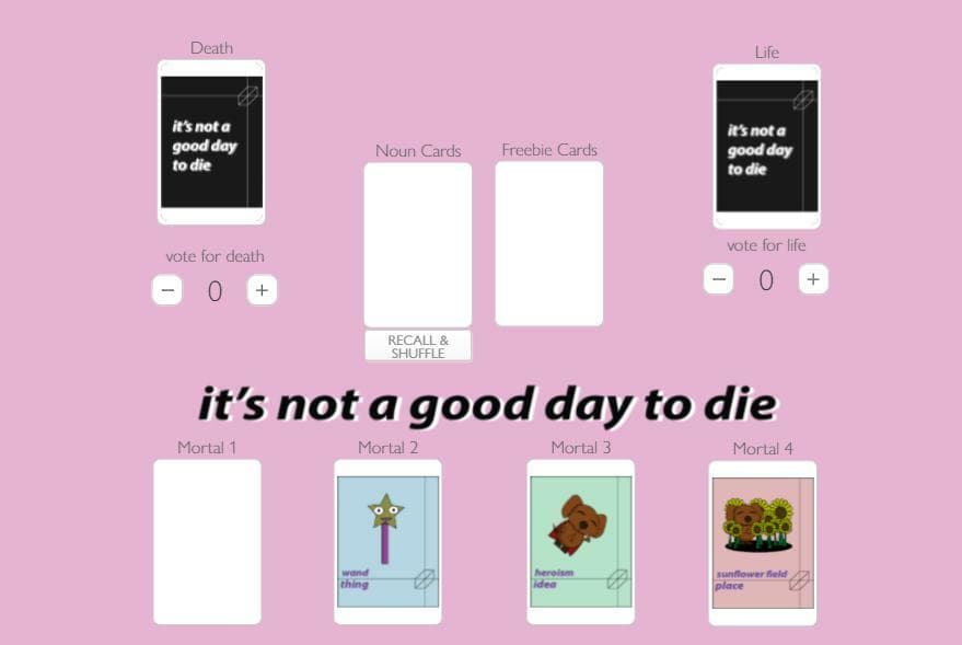 its not a good day to die