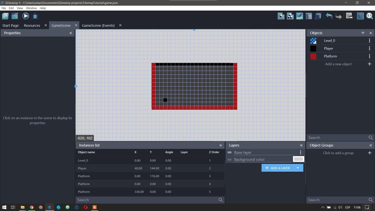 GDevelop - Tile map tutorial