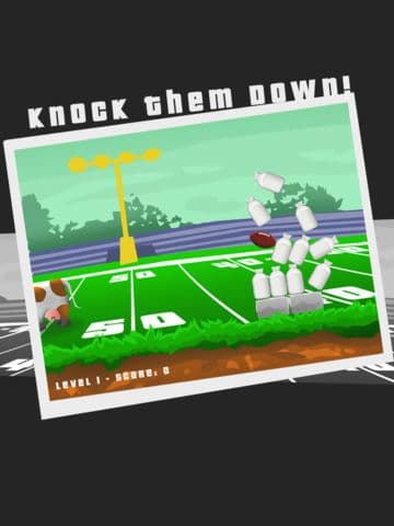 Football Toss Flick Can Knockdown