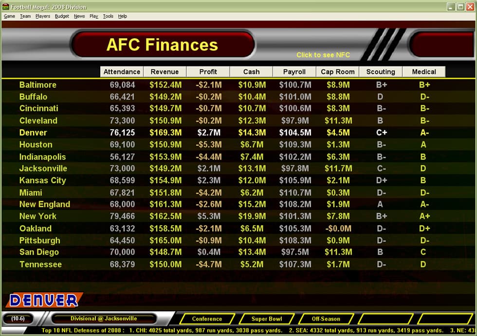 Football Mogul 2009 screenshot 4