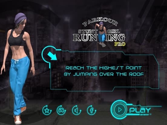 Parkour Stunt Girl Running Pro screenshot 2