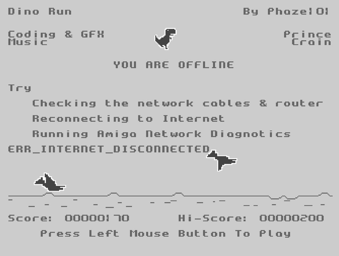 Dino Run (Amiga) by Prince / Phaze101 screenshot 4