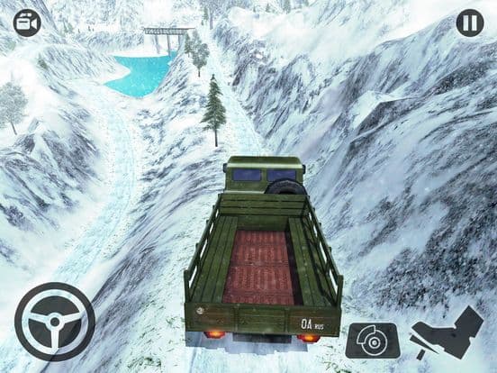 Off Road Army Truck Parking Sim - Snow Driving 3D screenshot 3
