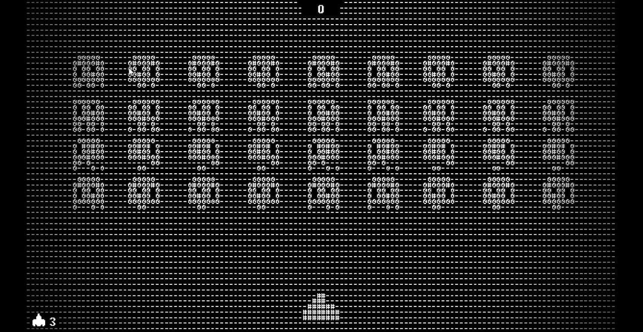 ASCII Space Invaders screenshot 2