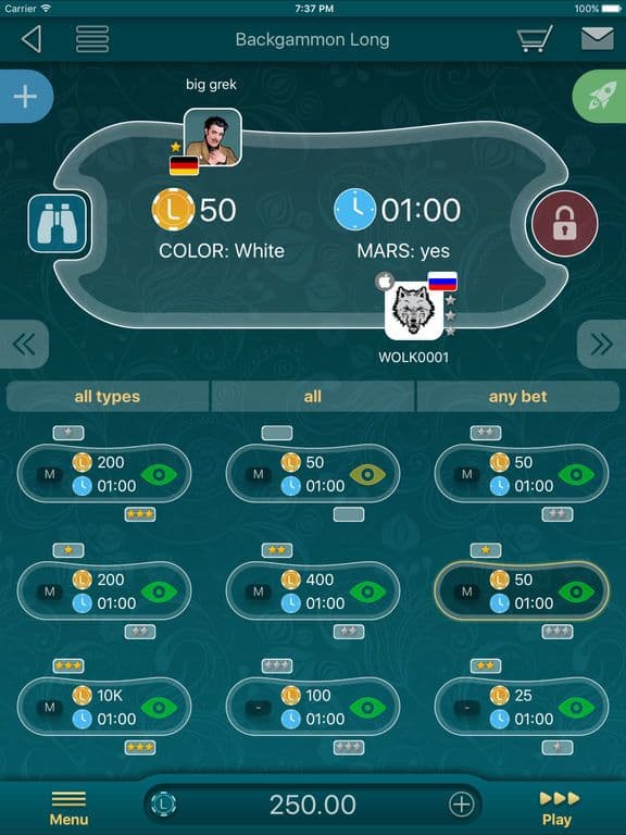 Backgammon LiveGames
