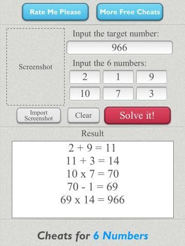 Cheats for 6 Numbers screenshot 2