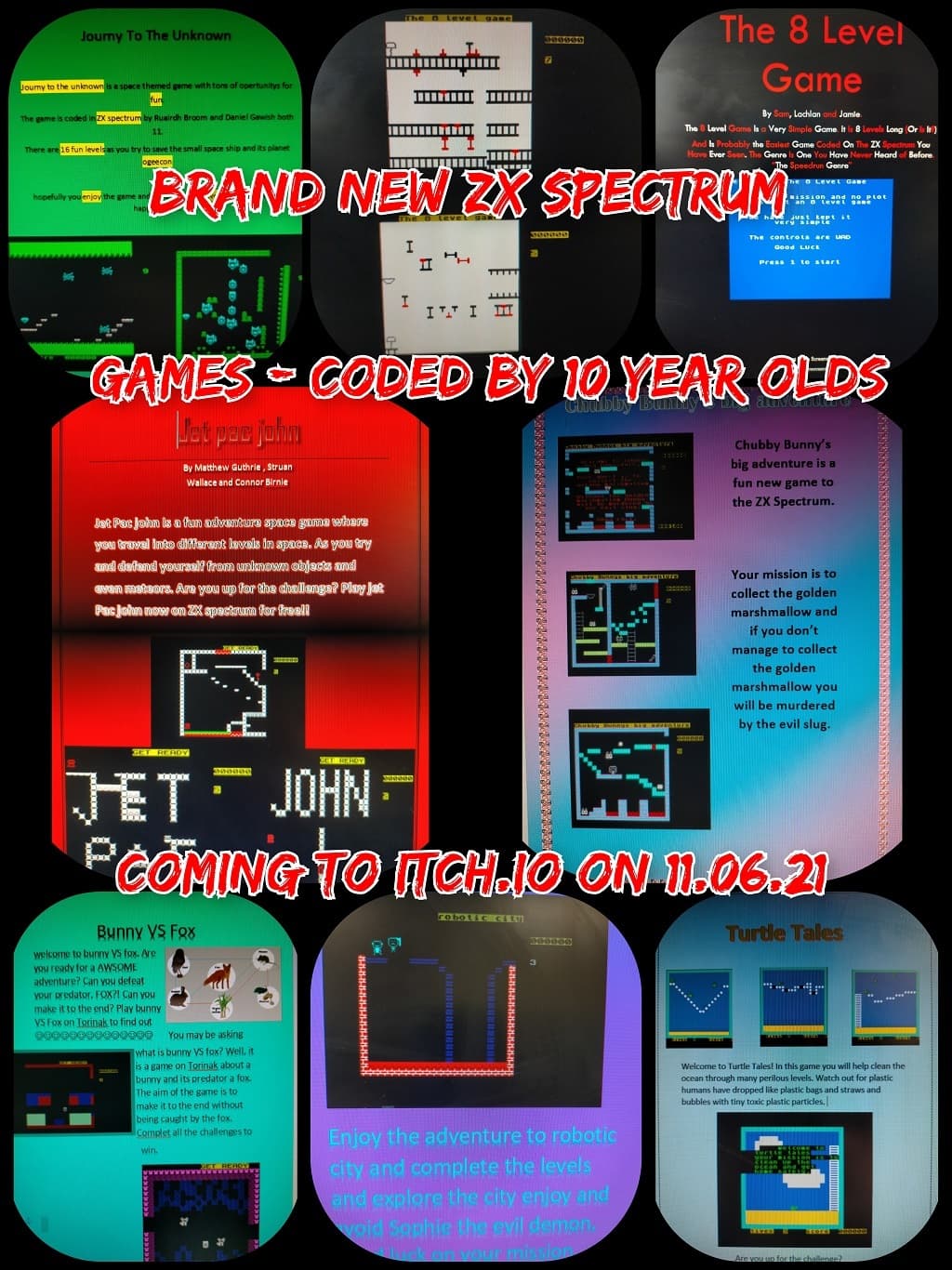 Bearsden Primary P6A 2021 - ZX Spectrum Games