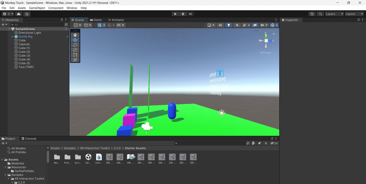 Monkey Touch VR