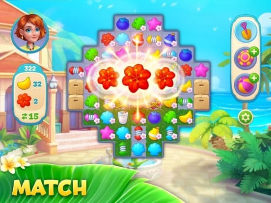 Hawaii Match-3 Mania: Design screenshot 3