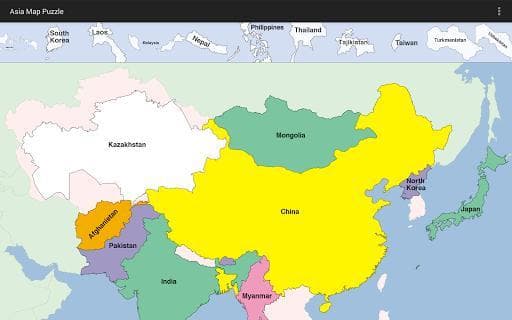 Asia Map Puzzle screenshot 4