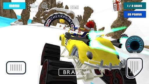 Cat Race Car Snow Drift Stunts screenshot 2