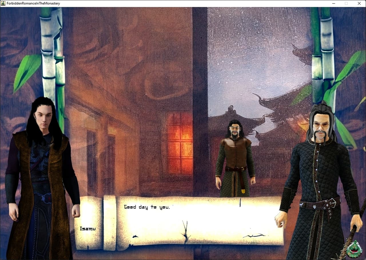 Forbidden Romance at the Monastery (Gay Romance Visual Novel) screenshot 6