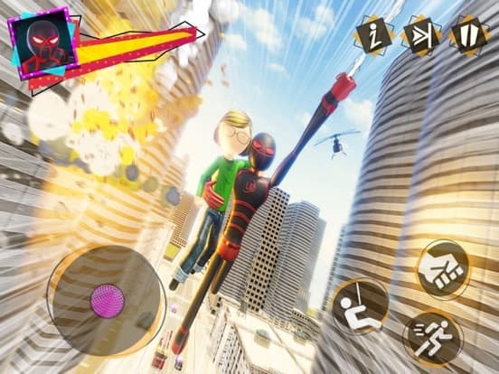 Stick Spider Crime City Rescue screenshot 4