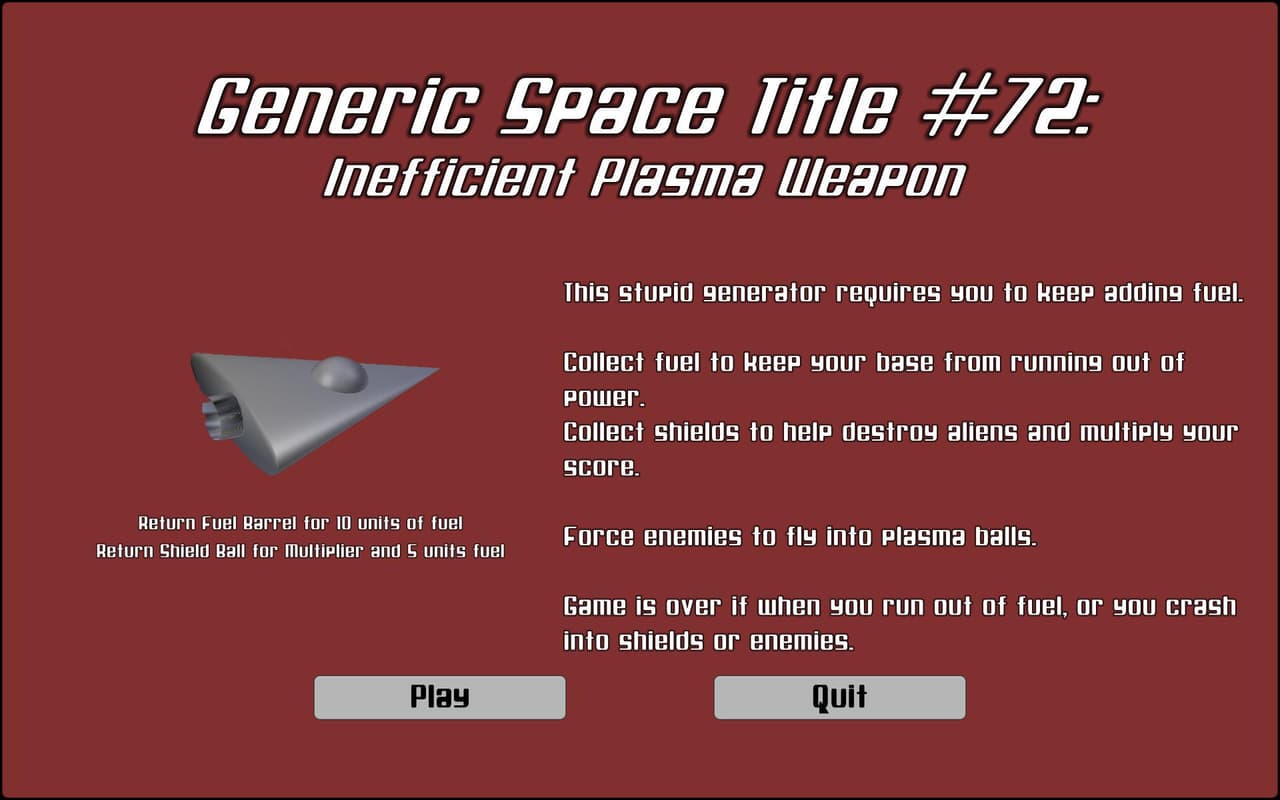 Ludum Dare 39 - Inefficient Plasma Weapon