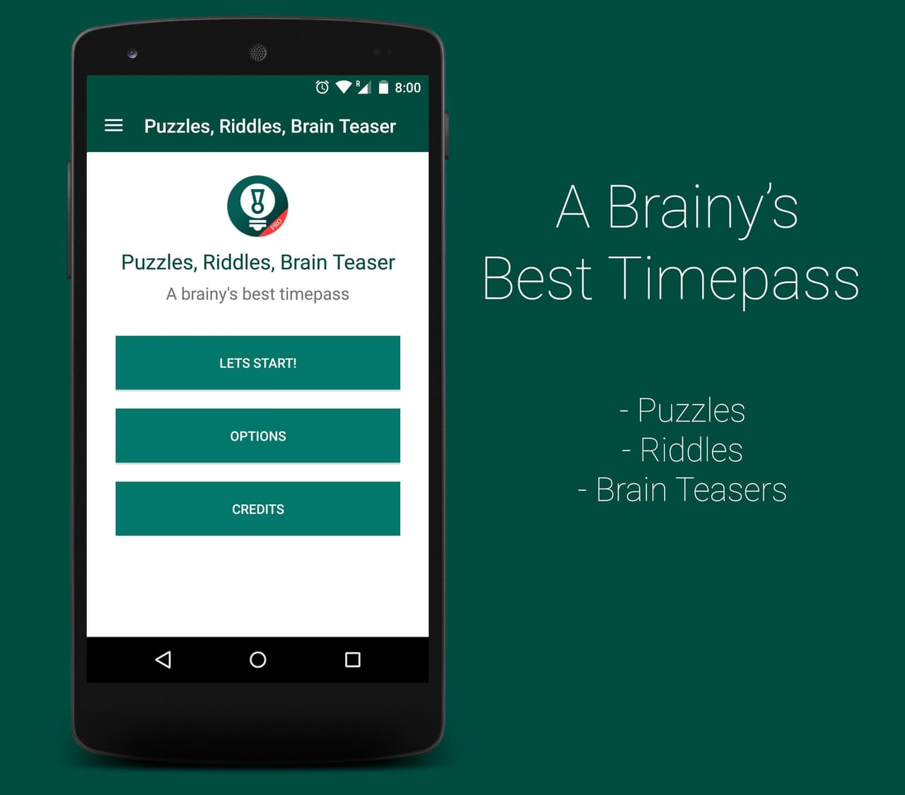 Puzzles, Riddles, Brainteasers - Pro screenshot 3