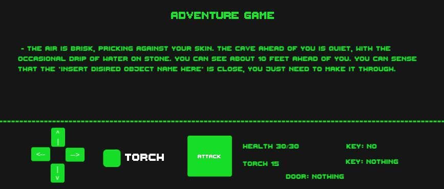 Adventure Game (GSAS_2540 Fall 2021)