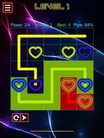 Neon Heart Pipe Lines screenshot 3